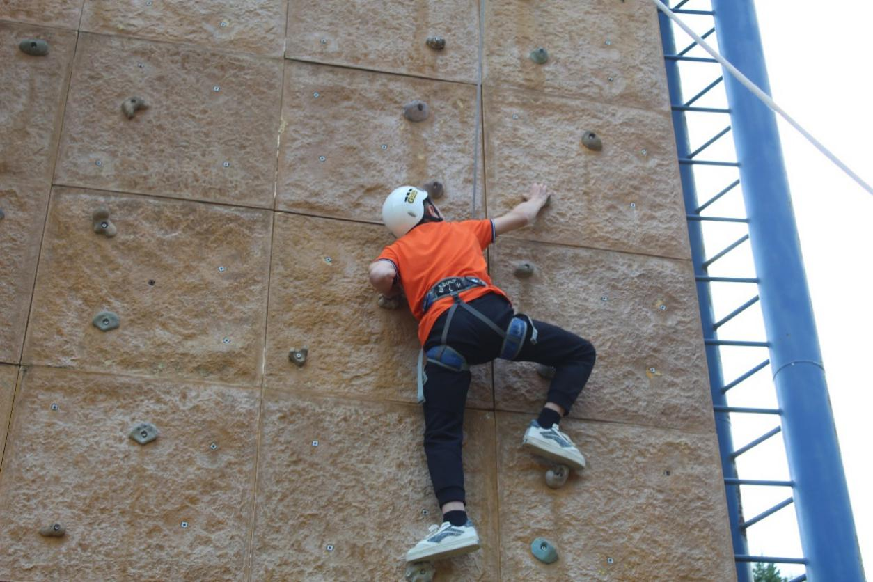 图二十一 奋力攀登